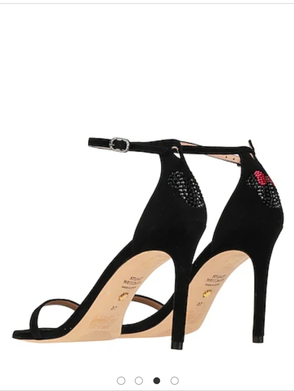 Stuart Weitzman x Disney Limited Edition Nudistcurve 100 Suede Sandals Size 6.5